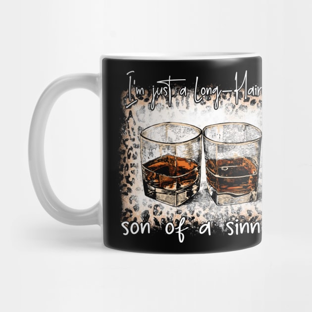 I'm Just A Long Haired Son Of A Sinner Whiskey Glasses by Monster Gaming